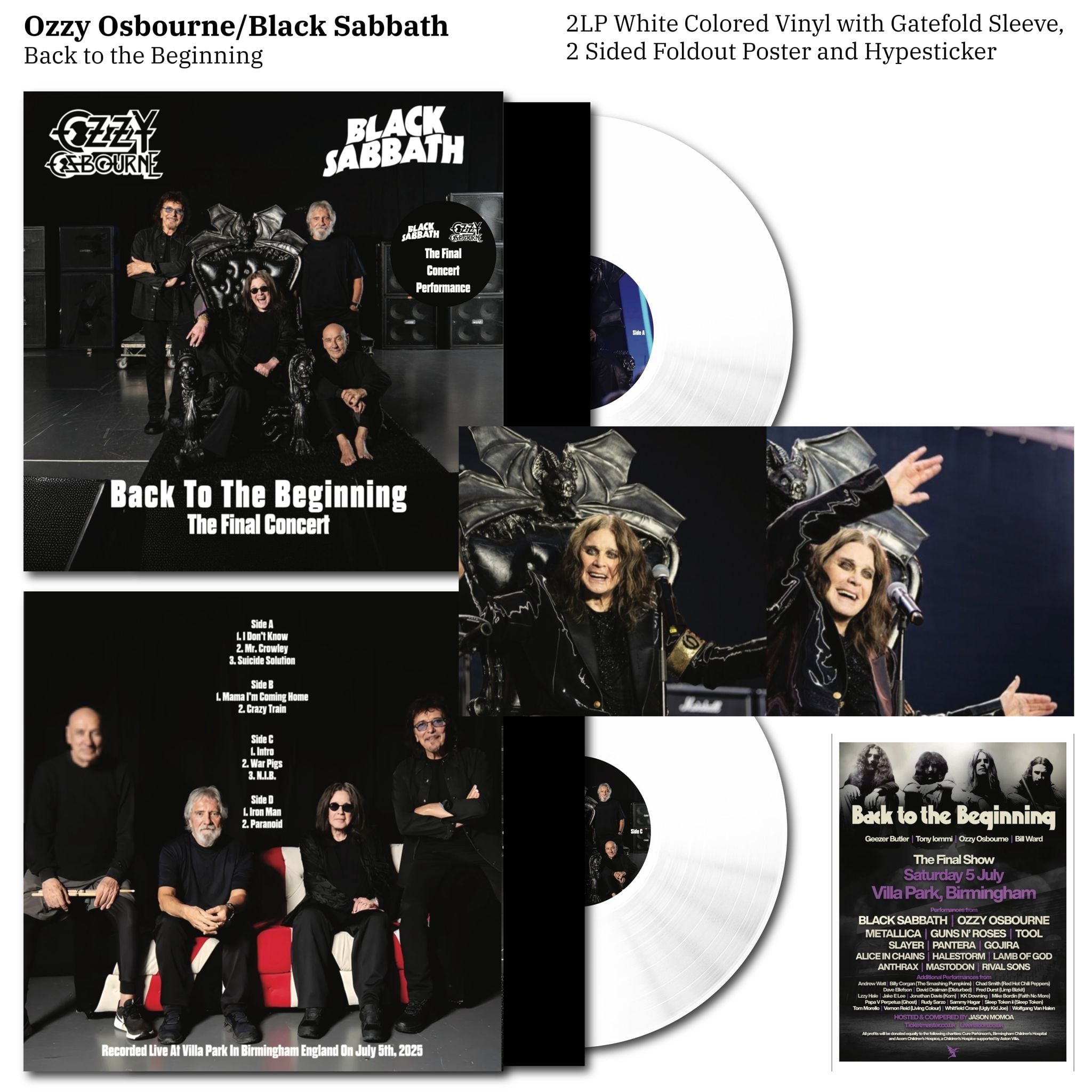 Ozzy Osbourne/ Black Sabbath - Back to the Beginning – The Final Concert Vinyl