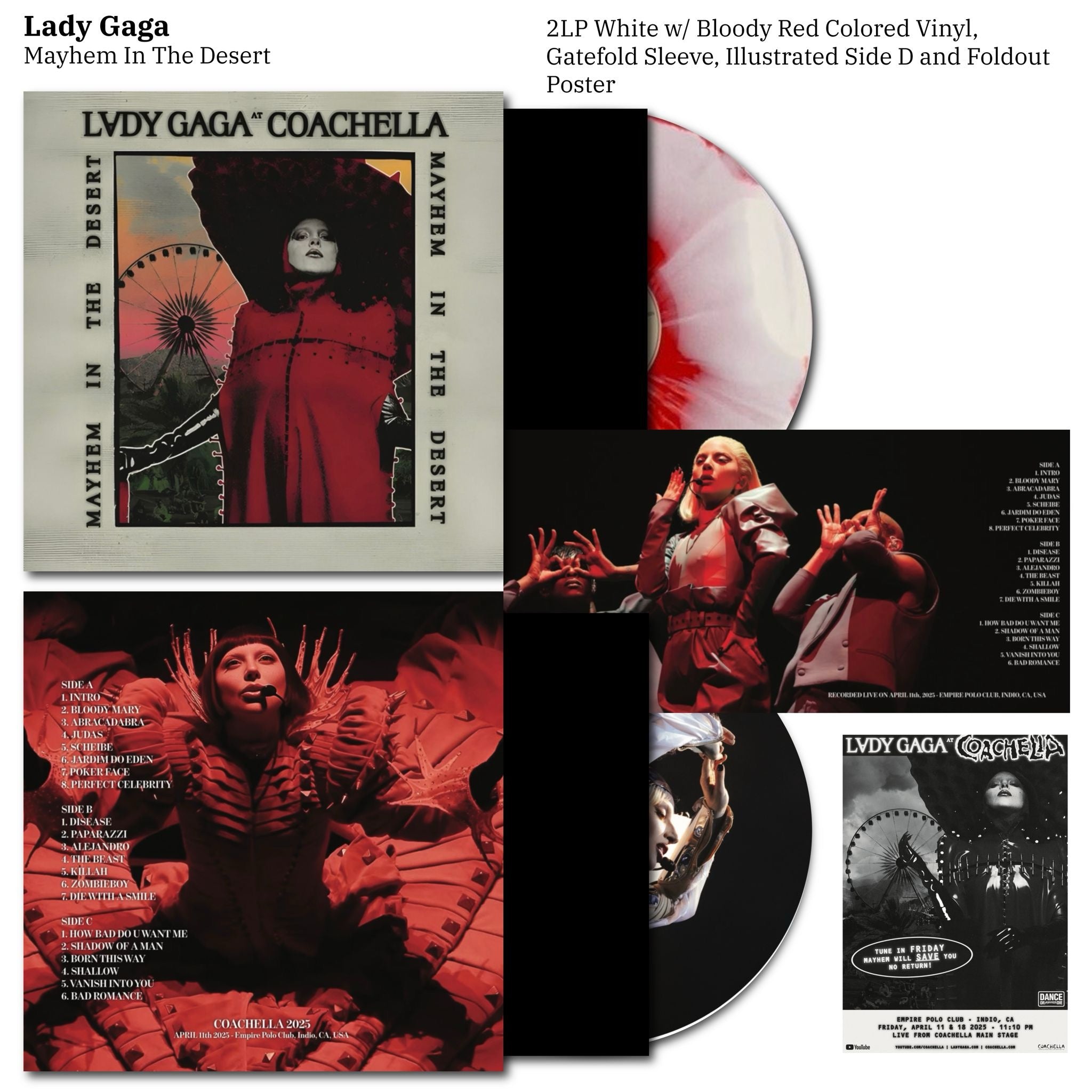Lady Gaga – Coachella, Mayhem In The Desert Vinyl
