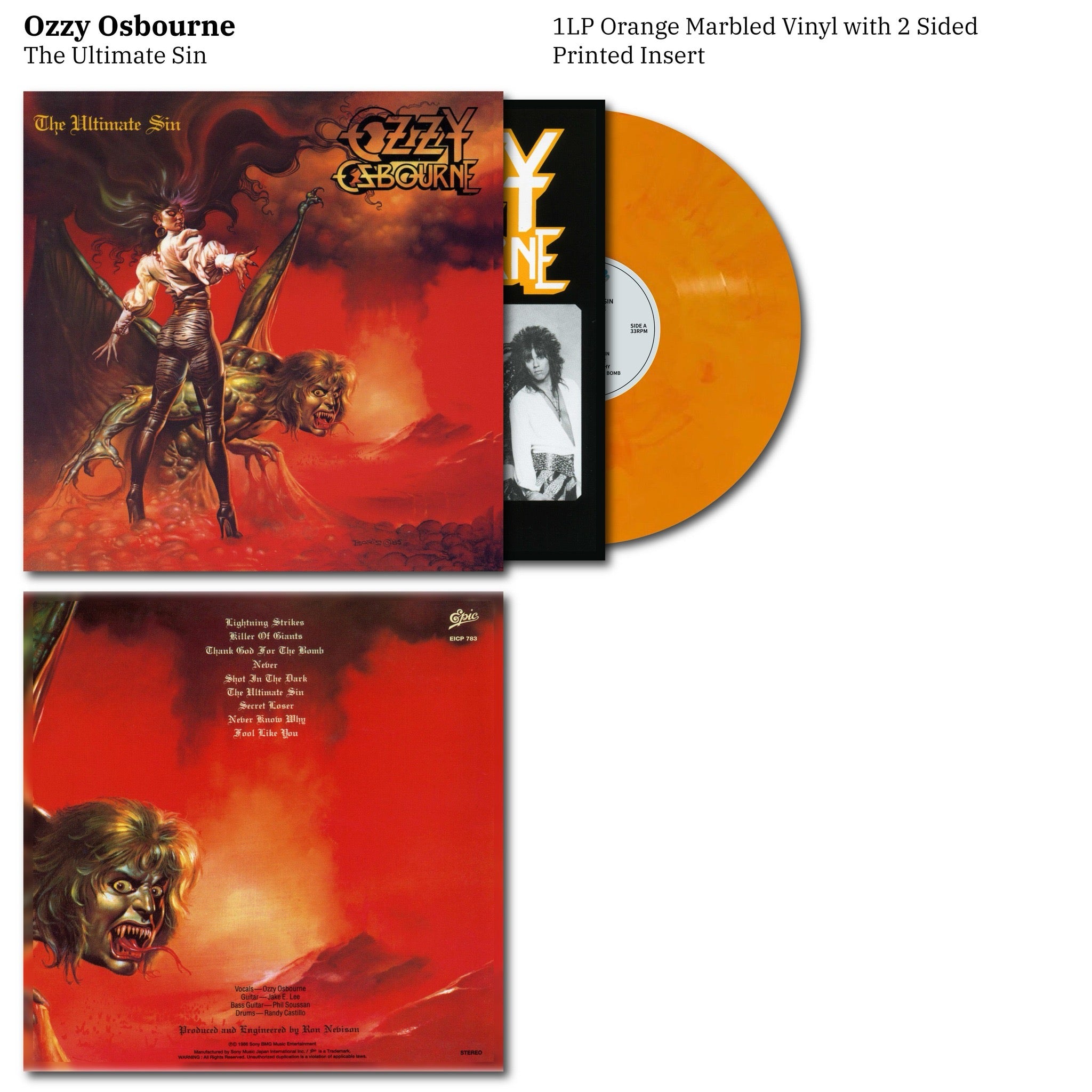 Ozzy Osbourne - The Ultimate Sin Vinyl