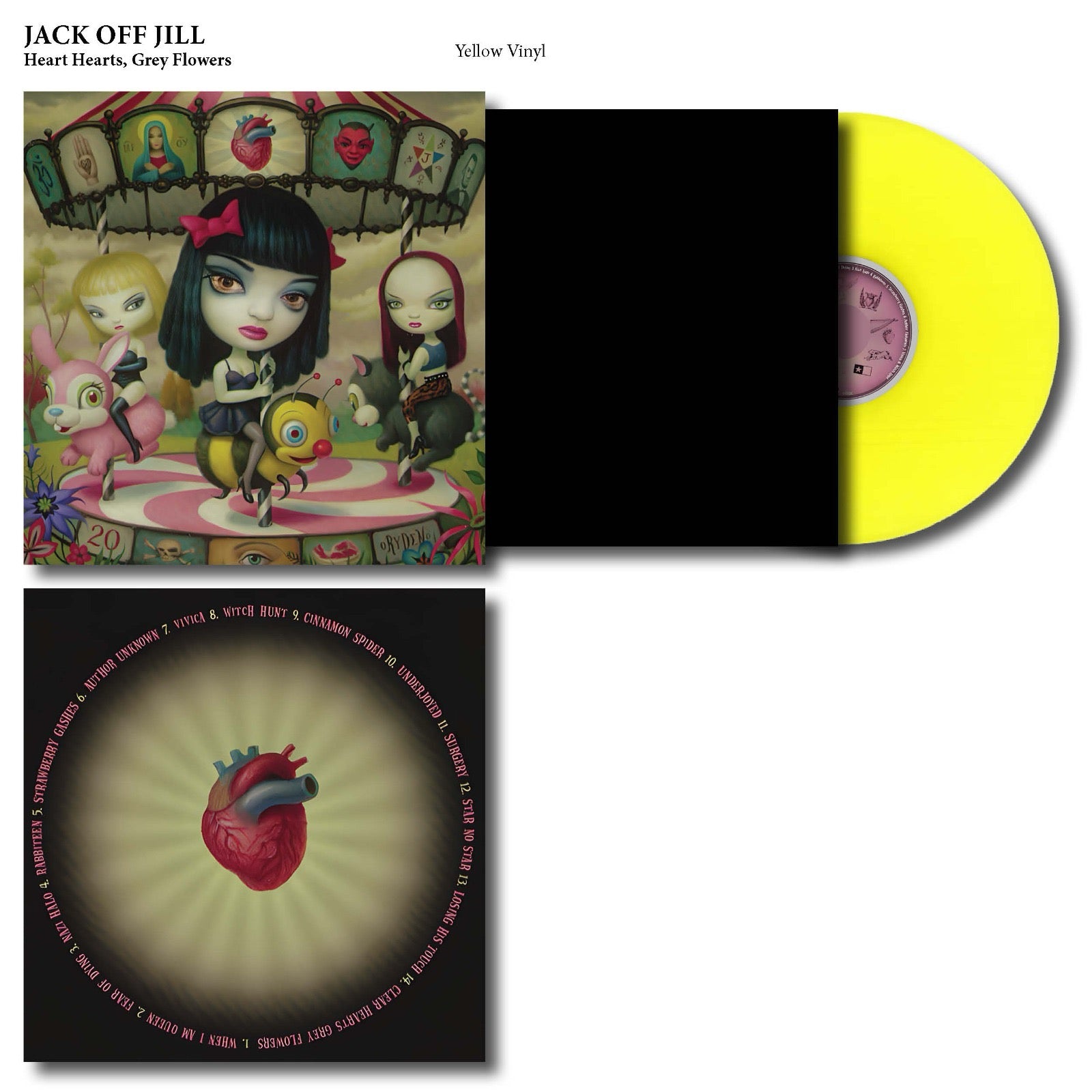 Jack Off Jill – Clear Hearts Grey Flowers Vinyl