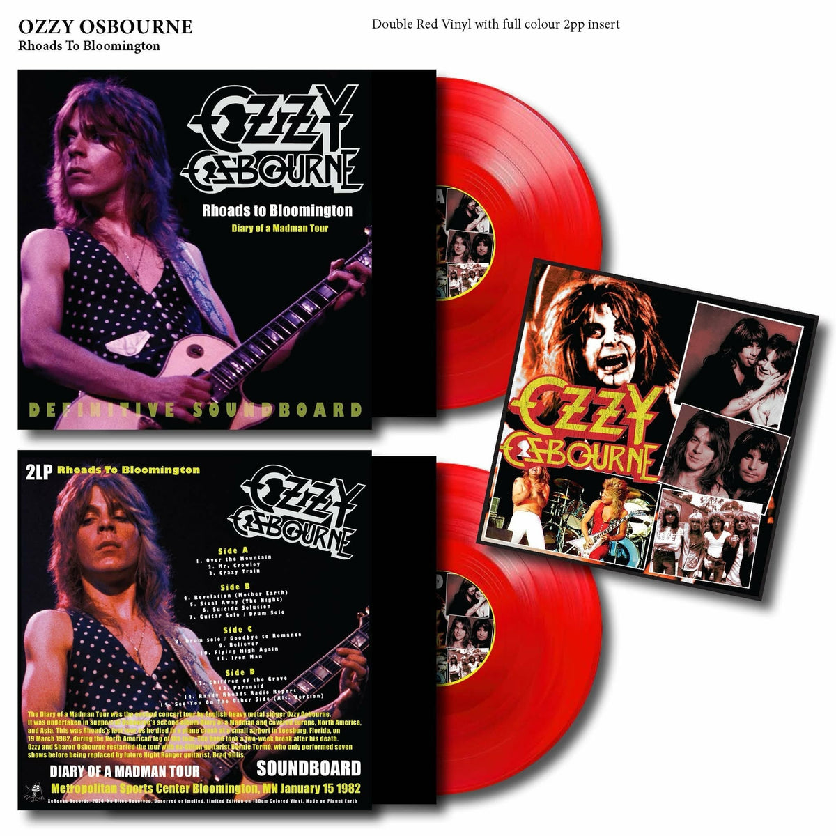 Ozzy Osbourne - Rhoads To Bloomington Vinyl Record
